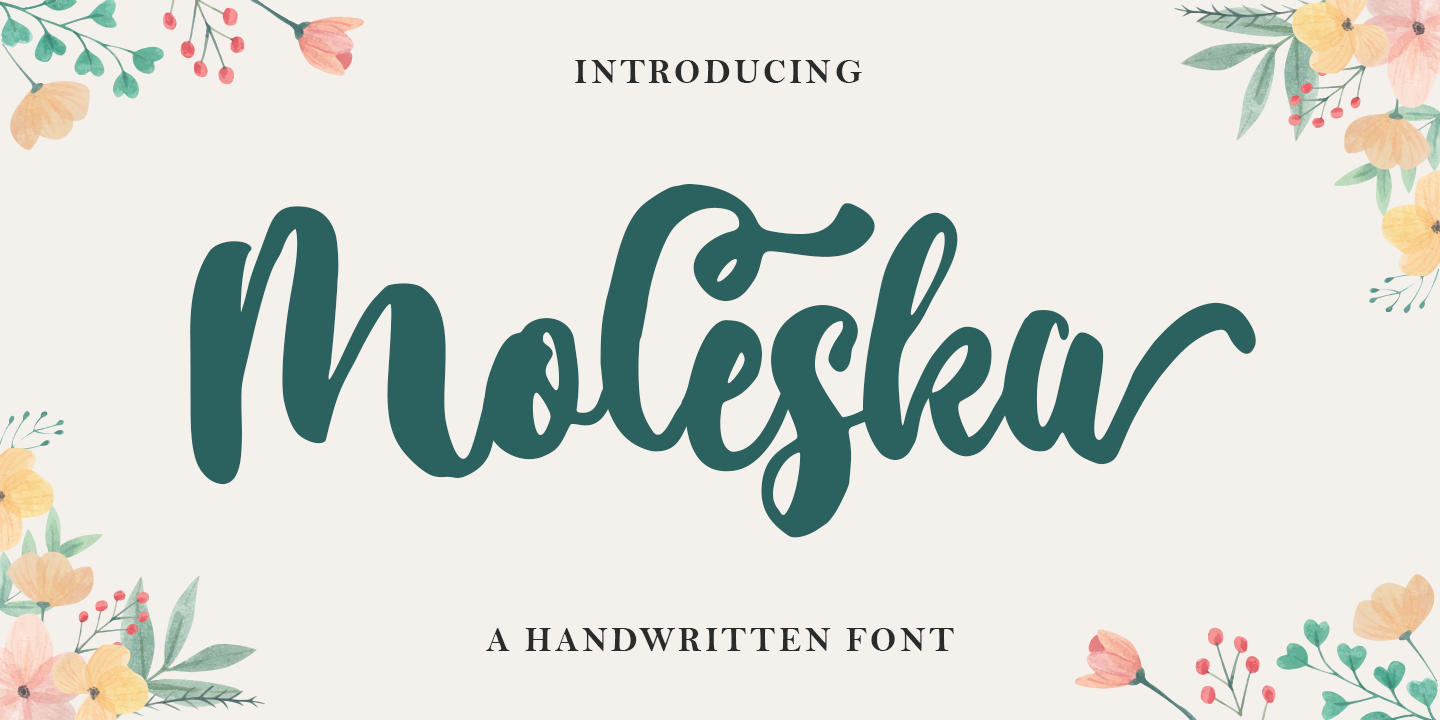 Schriftart Moleska